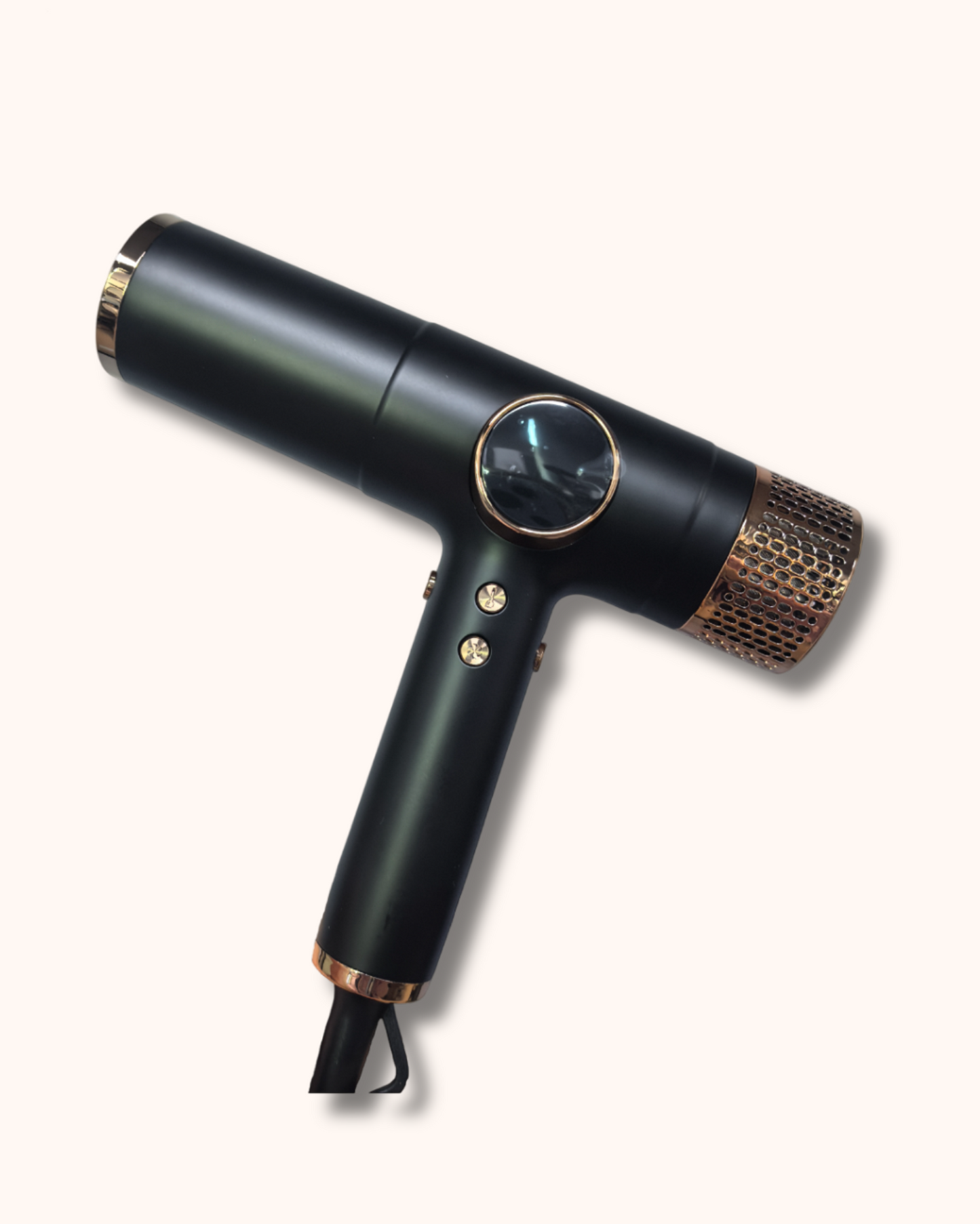 HLD DRY - Black and Rose Gold Ionic Low Heat Styling Hair Dryer